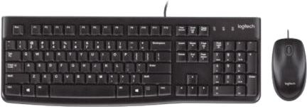 TECLADO-MOUSE COMBO LOGITECH MK120 NEGRO USB PLUG AND PLAY RESISTENTE A SALPICADURAS